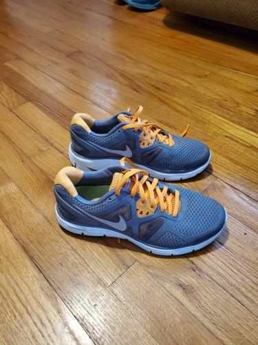Nike Lunarglide 3 orange + grau Größe 8 Schnürschuhe Laufen Damenschuhe