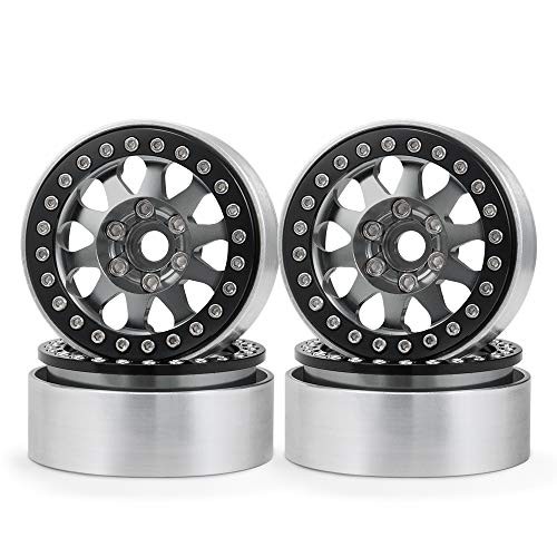 4pcs 1.9 Beadlock RC Aluminum Wheels Rims for TRX4,AXAIL SCX10 III
