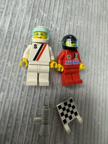 LOTE DE MINIFIGURAS LEGO VINTAGE/2 Race Car Driver tacos sólidos 14774 6509 y octano - Imagen 3 de 10