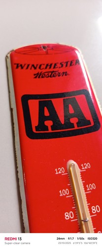 Termómetro de vidrio vintage modelo Winchester western AA sin mercancía de porcelana - Imagen 3 de 9