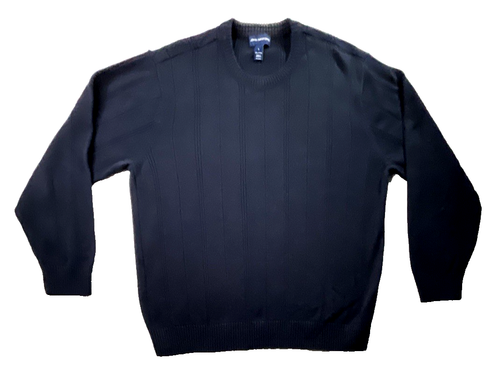 John Ashford Mens Sweater Size L Blue Preppy Academia Winter Cozy - Picture 1 of 5