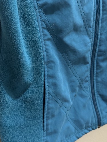 Columbia Women Size L Sleeveless Full Zip Quilted Lightweight Blue Vest Pockets - Picture 3 of 5