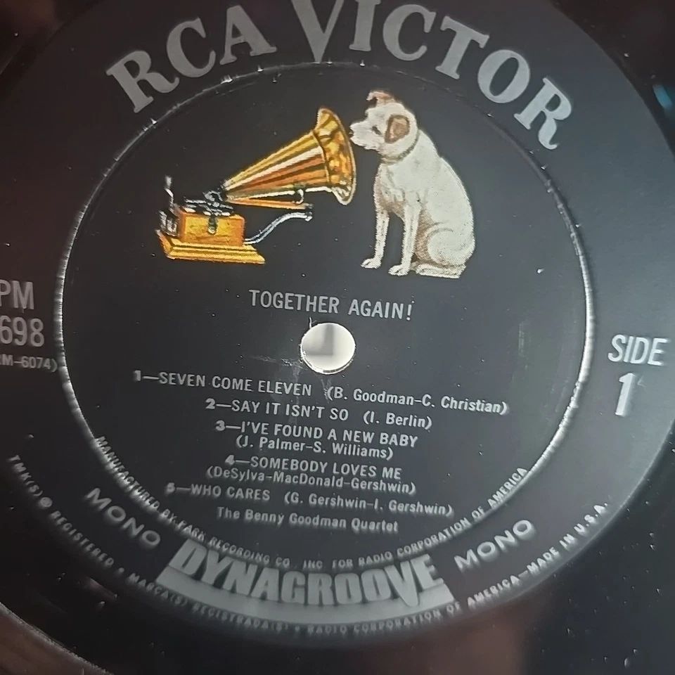 The Benny Goodman Quartet–Together Again!–1964 RCA Victor–LPM-2698 Vinyl Record Foto 3 de 4