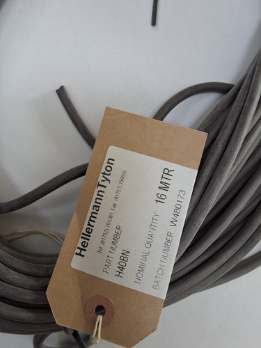 16m x HELLERMANN TYTON H40BN H40 RUBBER SLEEVING TUBING Brown BS 4G198-1-1 4mm - Picture 2 of 4