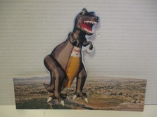 Vintage c1990s Sinclair Oil Dinosaur T-Rex Balloon Cardboard Standee - RARE