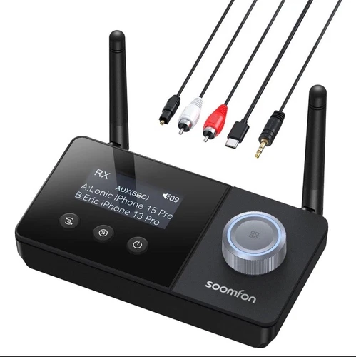 Dual Antenna Bluetooth Transmitter for TV Bluetooth 5.3 Receiver 3-in-1 Bt32