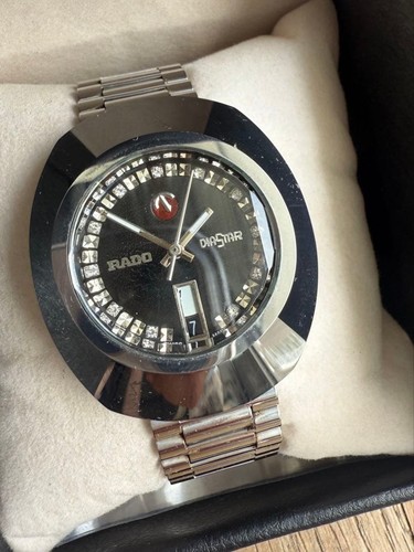 Reloj automático RADO Diastar 36 mm esfera negra día fecha acero inoxidable caja GP de JPN - Imagen 4 de 12