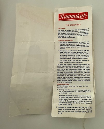 Vintage Israel Rummikub Complete Set Judaica Old Version Sabra & Int'l Version - Picture 12 of 24