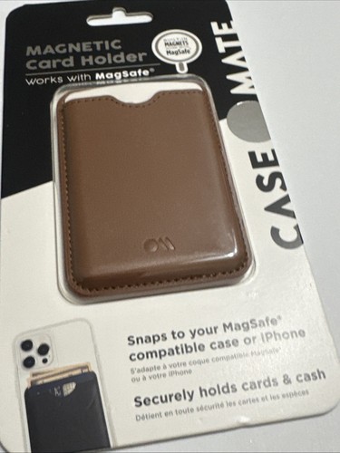 Case-Mate Magnetic Card Holder for MagSafe Compatible iPhones and Cases - Brown - Picture 2 of 5