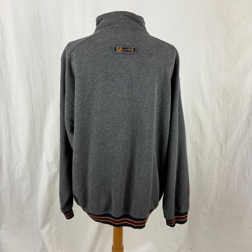 Akademiks Stadium Division Mens Knit Sweater Jacket L Gray Zip Front Excellent - Picture 12 of 14