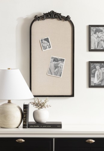 Vintage Black Pinboard 25x13 Arendahl Arch Frame Decorative Bulletin Board - Picture 3 of 9