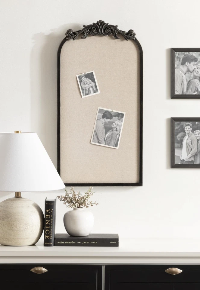 Vintage Black Pinboard 25x13 Arendahl Arch Frame Decorative Bulletin Board - Image 3 of 4