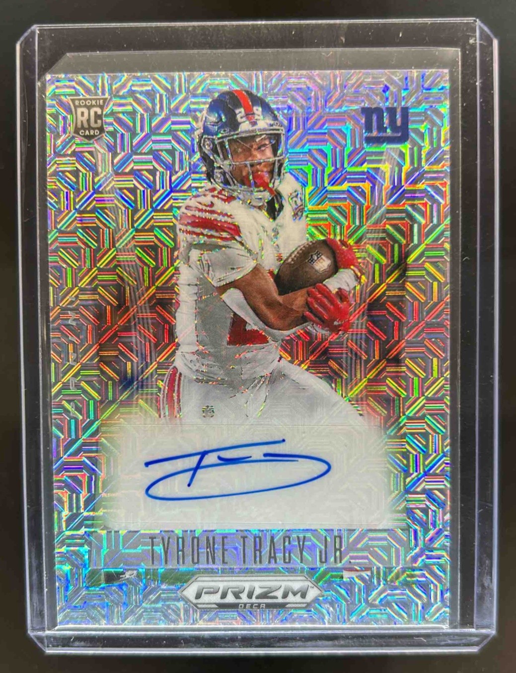 2024 Panini Prizm Deca Tyrone Tracy Jr. Signatures RC Mojo Auto #12/25 Giants