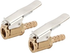 SENZEAL 2x Brass Air Chuck Open End Tyre Inflator Valve Connector 6mm Hose