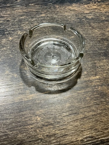 Playboy Club Glas Aschenbecher geprägtes Bunny Logo 4 Fächer 70er Jahre klar rund 4" - Bild 3 von 4