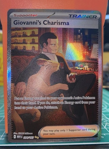 SEND REASONABLE OFFERS Giovanni's Charisma NM SIR 204/165 151 Pokemon Near Mint