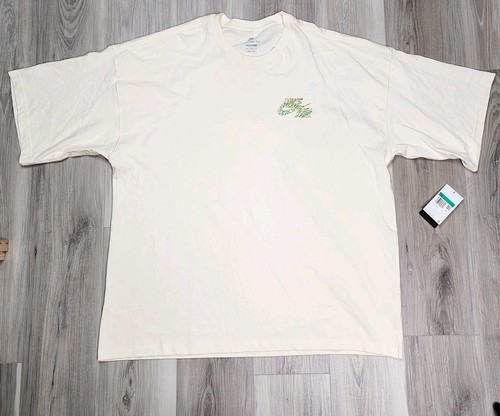 Nike Tee Shirt Men's XL Beige Sportswear Logo Oversized New - Picture 1 of 11