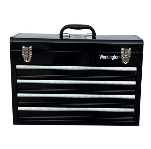 Tragbare Metall Werkzeugtruhe mit 4 Schubladen, 20" 4 Schubladen Werkzeugtruhe Schrank mit... - Bild 6 von 9