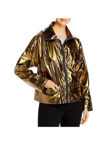 YS ARMY Womens Gold Hooded Wind Breaker Jacket Size: 34 - Picture 1 of 6