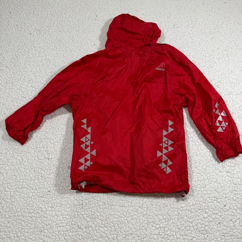 Vtg Anzoni Kids Packable Windbreaker Rain Jacket Size 116 (US 6) Red Outdoor - Picture 4 of 9