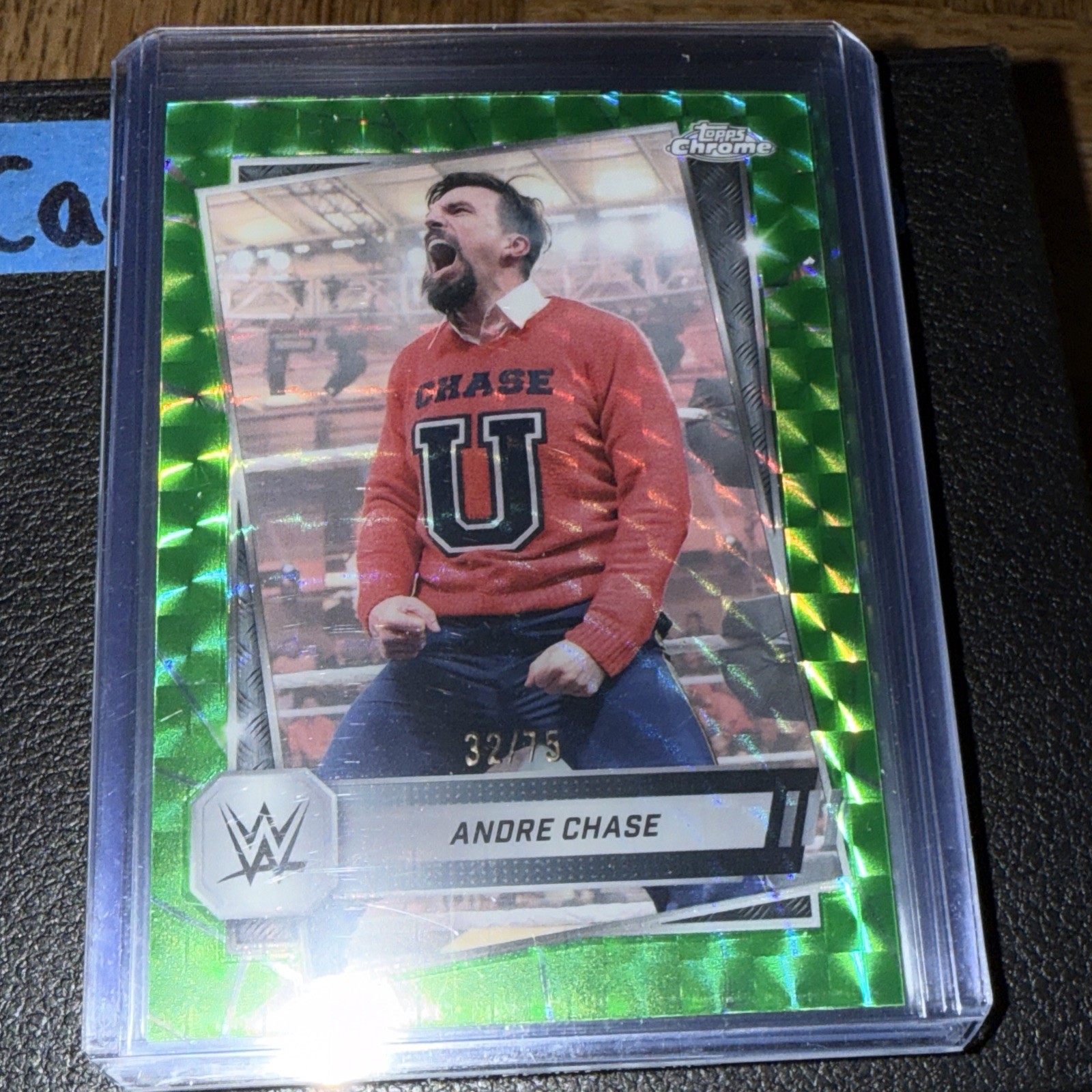 2025 Topps Chrome WWE Andre Chase #32 Green Geometric /75
