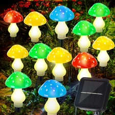 12 Pcs Outdoor Lamp Solar Light up Garden Lights 8 Modes Waterproof Lamp Decor