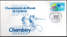 2590++FDC  ENVELOPPE 1er JOUR     1989 CHAMPIONNAT DU MONDE CYCLISME.