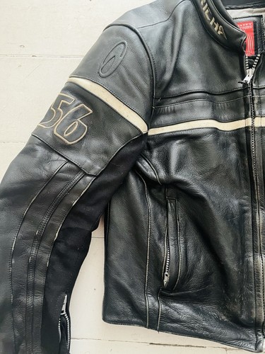 Richa Shockless Black Leather Motorbike Jacket With Armour UK Size 44 - Bild 6 von 13