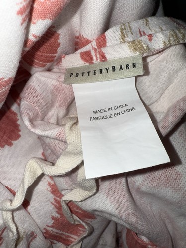 Pottery Barn Mia Ikat King Size Duvet Cover Standard Pillow Shams Set Of 3 Pink - Picture 9 of 12