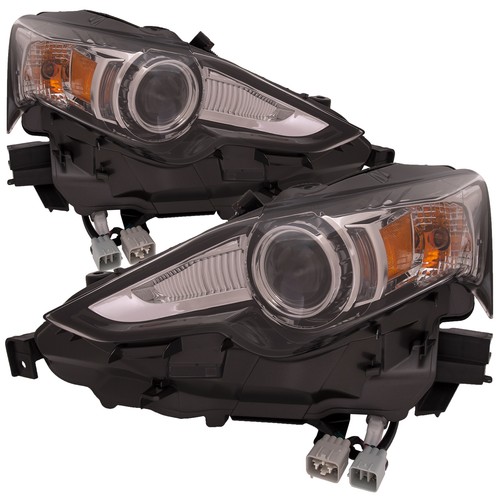 Headlights Set HID Chrome Housing w/Performance Lens Fits 2014-2016 Lexus IS - Picture 1 of 7