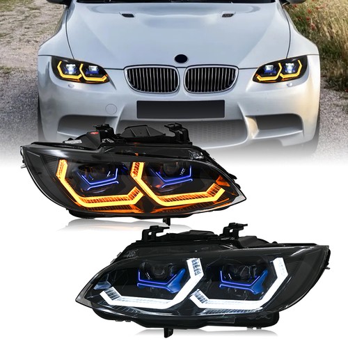 Pair LED DRL Headlights For BMW 3 Series E92 E93 2007-2010 328i 335i Front Lamps - Bild 22 von 24