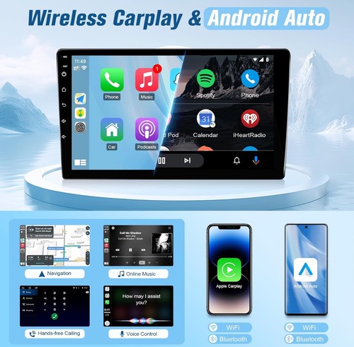 Autoradio per Chevrolet Silverado e GMC Sierra 2014-2018, Wireless CarPlay Andro - Foto 3 di 15