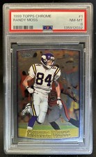 1999 Topps Chrome Randy Moss #1 Vikings PSA 8