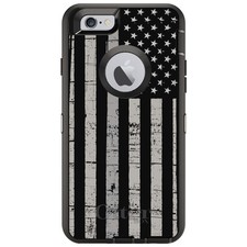 OtterBox Defender for iPhone / Samsung Galaxy - Black Grey US Flag United States