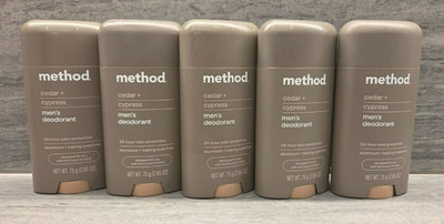 5x Method Deodorant, Cedar + Cypress, 24 Hour Odor Protection, 2.65 oz