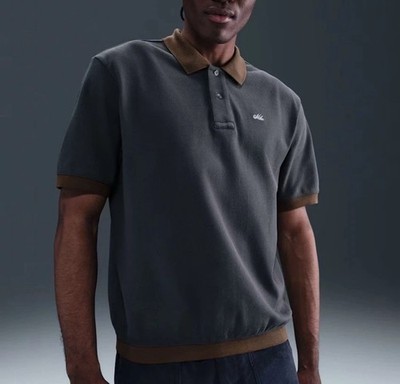 Nike Life Heavyweight Polo Old Money Style HV0884-060 - Men's Size L-Tall