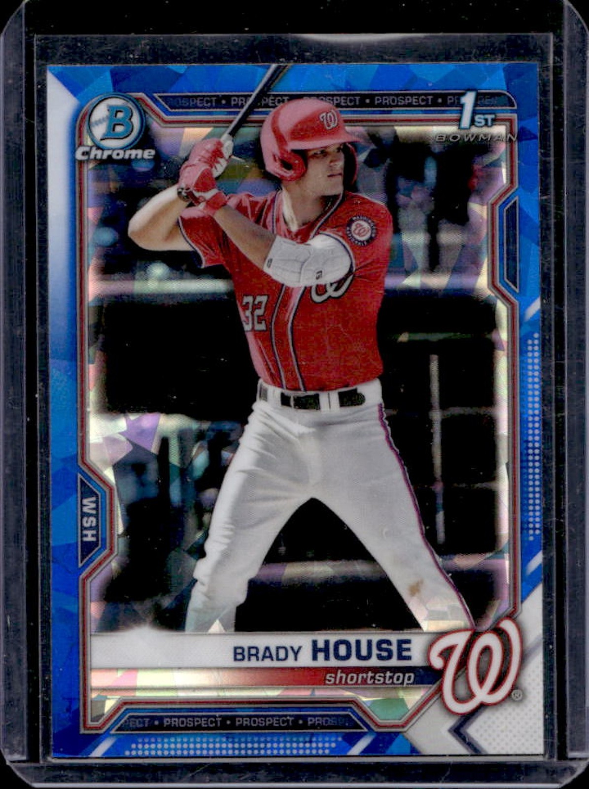 2021 Bowman Draft Sapphire Brady House Chrome 1st #BDC-186 Nationals