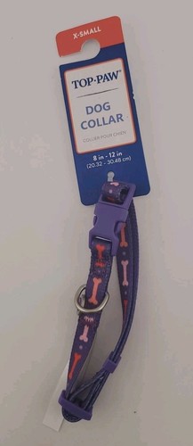 Top Paw Hundehalsband X-Small - lila Knochen - Bild 1 von 2