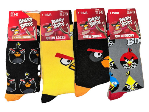 Angry Birds Socks Novelty Adult Size 4 - Pairs