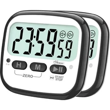 Magnetic Digital Kitchen Timer 2 Pack Countdown Stopwatch for Cooking Kids