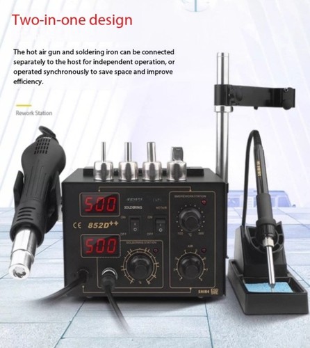Dual-Display Hot Air Gun and Desoldering Station Combo Repair and Soldering Tool - Picture 15 of 21