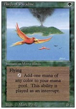 Birds of Paradise - Medium Play MTG Revised