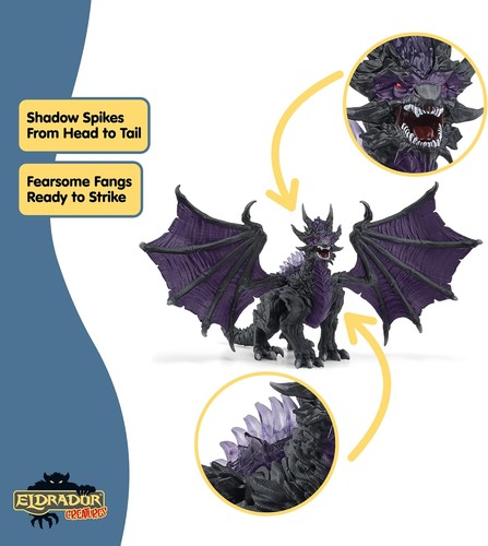 Eldrador Dragon Toy for Boys and Girls, Shadow Dragon Action Figure with Mova... - Picture 4 of 7