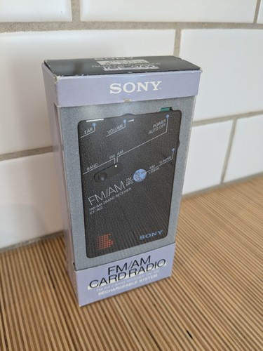 Sony ICF-302 FM/AM Card Radio Ultra-thin Pocket Radio Rechargeable Made in Japan