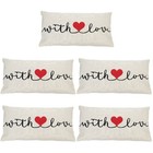 5pcs Household Linen Pillowcase Pillow Cover Festival Party Sofa Decoration