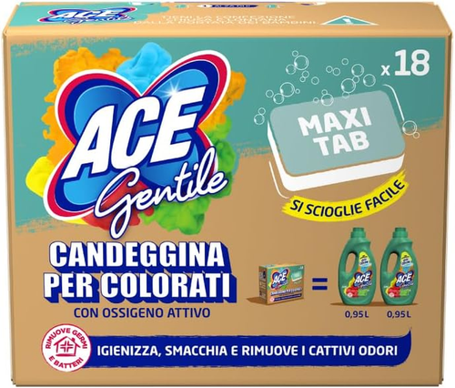 Gentile Maxi Tabs – 18 Pastiglie Monodose Di Candeggina Delicata Multiuso per Su - Foto 8 di 12
