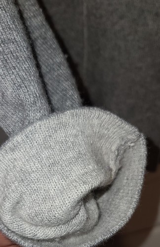 Anthropologie Benedetta B. Cardigan Knit Blazer Wool Cashmere Gray Sz M - Picture 7 of 8