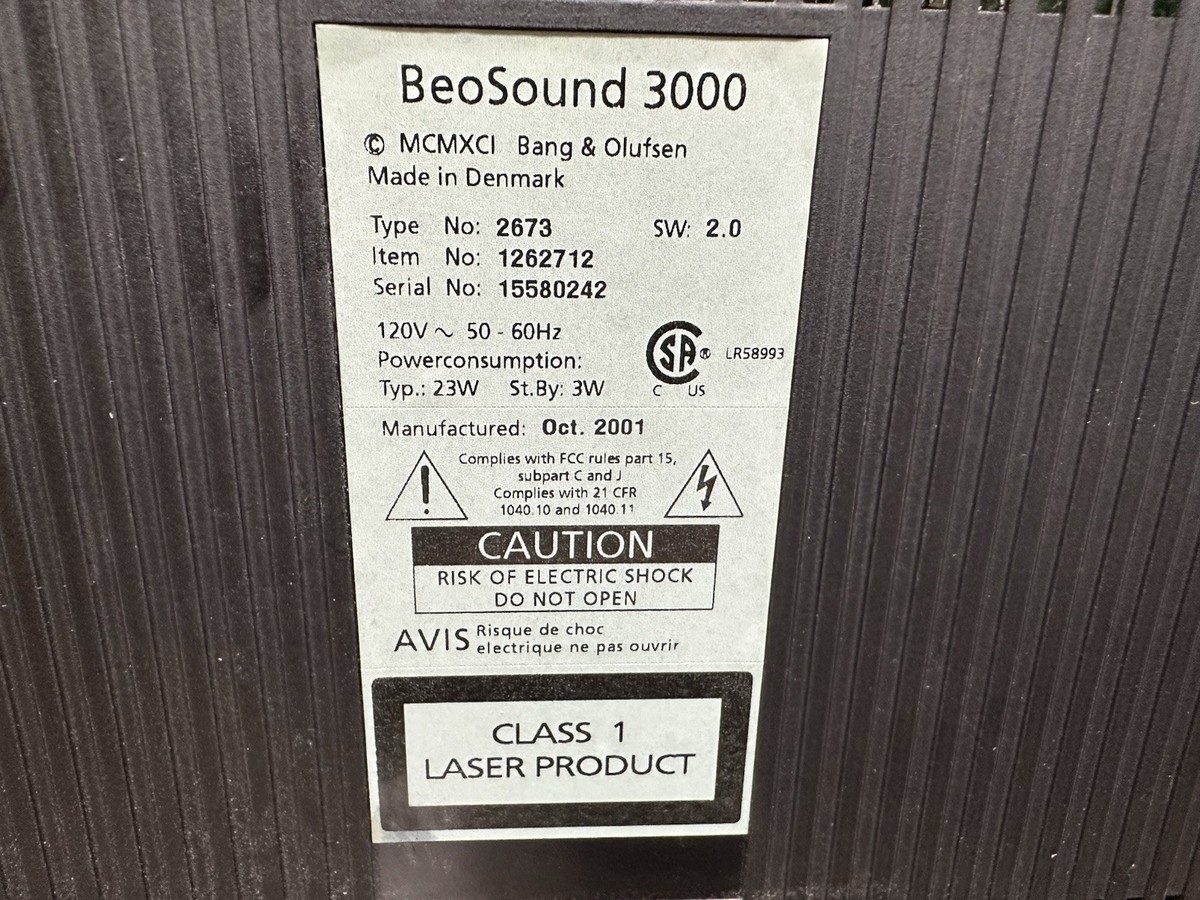 Bang & Olufsen B&O Beosound 3000 MK2 Stereo System Great