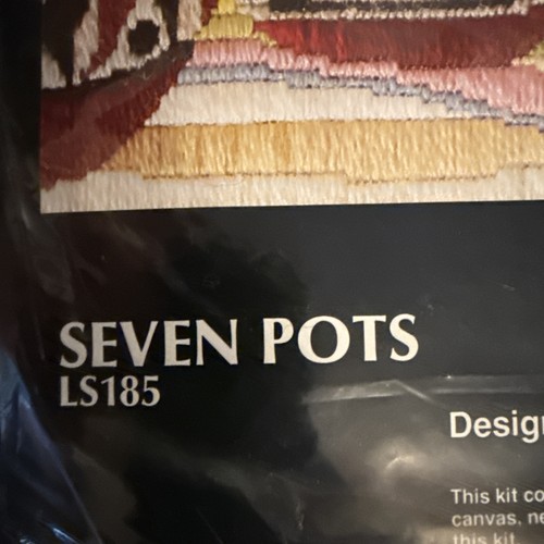 New 1988 Monarch Horizons Seven Pots Longstitch Kit 24"x6" #LS185 - Picture 3 of 7