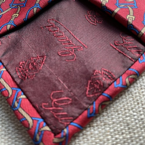 Gucci Herren Seidenkrawatte 100% Seide Ted Reitsport Steigbügel Logo Designer 3,5x60” - Bild 6 von 9